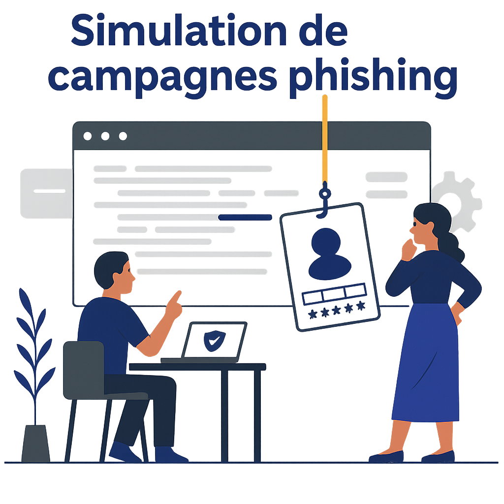 Illustration phishing cyberattaque