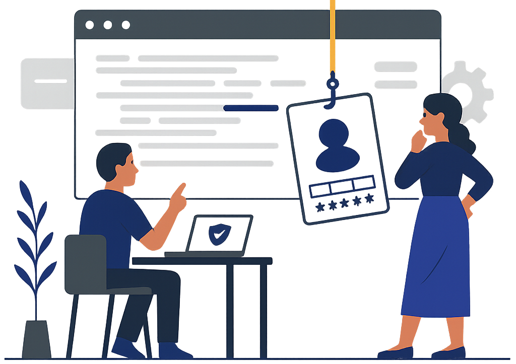 Illustration phishing cyberattaque